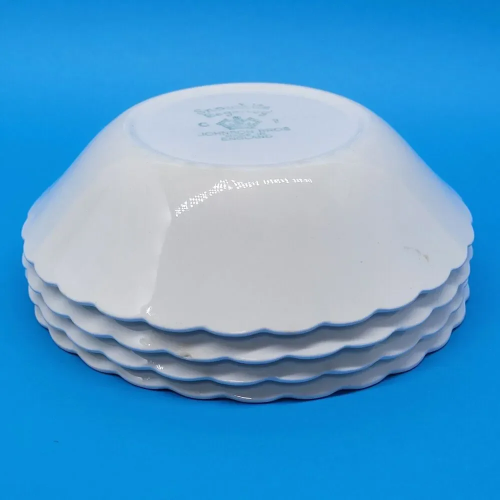 Johnson Brothers Snowhite Regency  Sauce Bows Set Of 4
